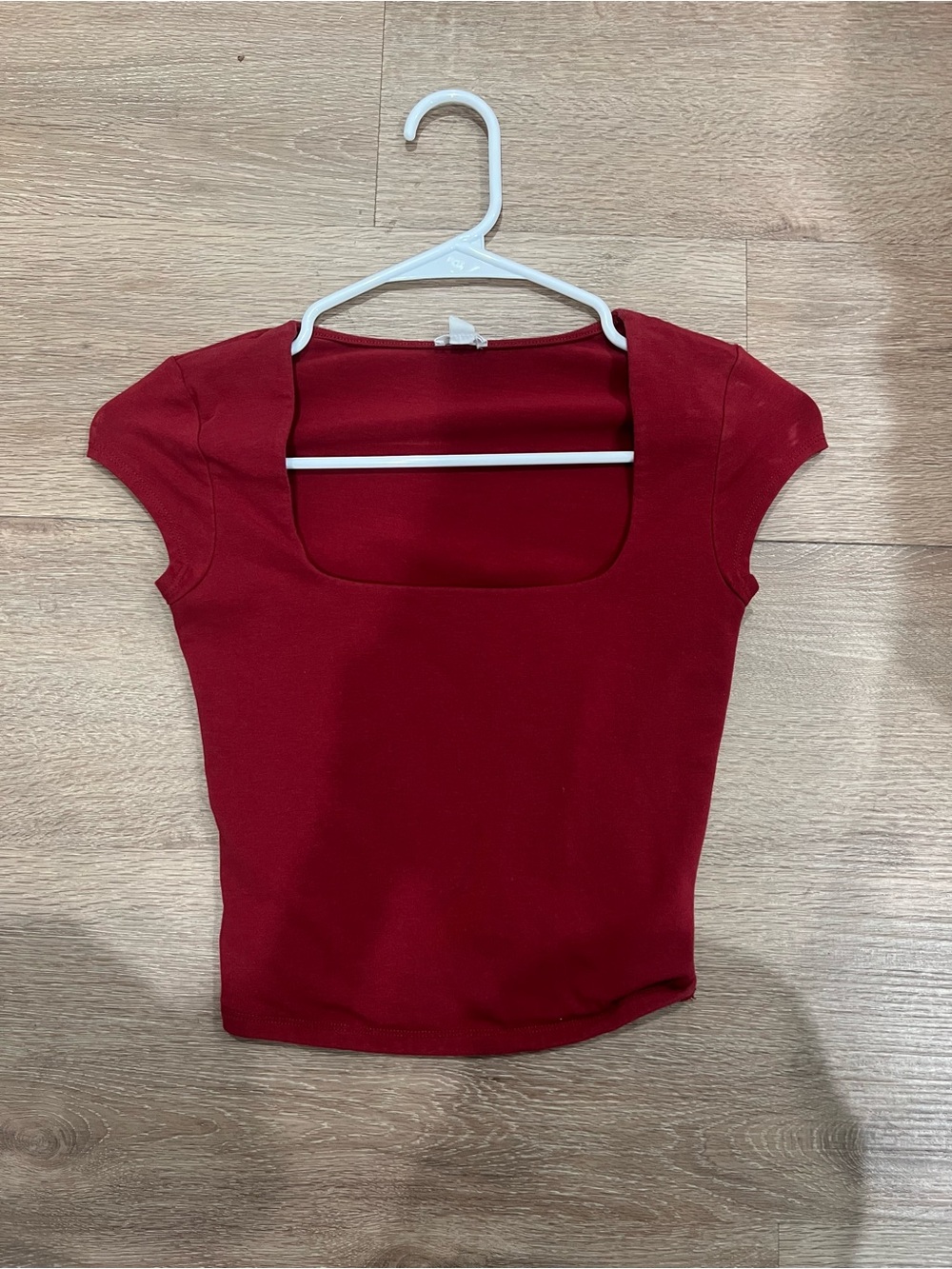 Garage Red Square-Neck Crop Top